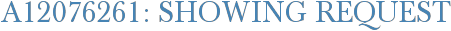 A12076261: Showing Request