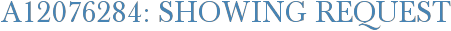 A12076284: Showing Request