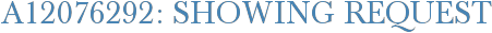 A12076292: Showing Request