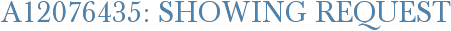 A12076435: Showing Request