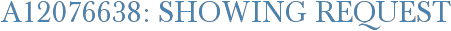 A12076638: Showing Request
