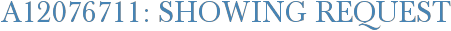 A12076711: Showing Request