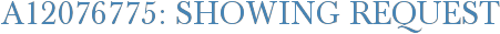 A12076775: Showing Request