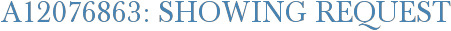 A12076863: Showing Request