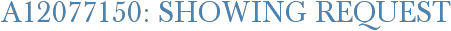 A12077150: Showing Request