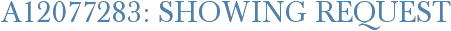 A12077283: Showing Request