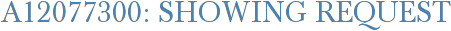 A12077300: Showing Request