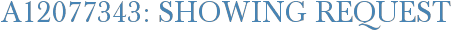 A12077343: Showing Request