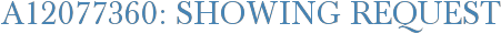 A12077360: Showing Request