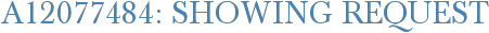 A12077484: Showing Request