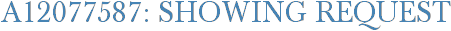A12077587: Showing Request