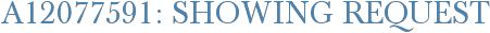 A12077591: Showing Request