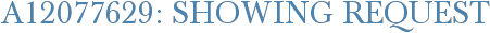 A12077629: Showing Request