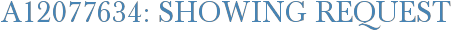 A12077634: Showing Request