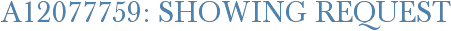 A12077759: Showing Request