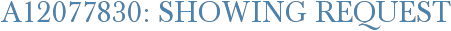 A12077830: Showing Request
