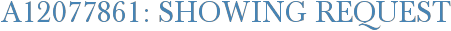 A12077861: Showing Request