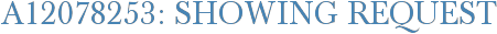 A12078253: Showing Request