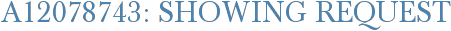 A12078743: Showing Request