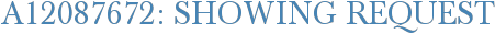 A12087672: Showing Request