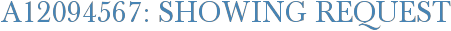 A12094567: Showing Request