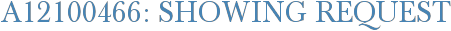A12100466: Showing Request