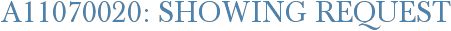 A11070020: Showing Request