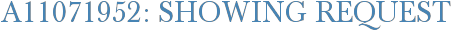 A11071952: Showing Request