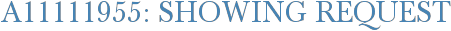 A11111955: Showing Request