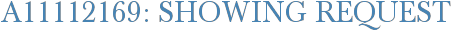 A11112169: Showing Request
