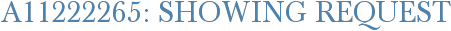 A11222265: Showing Request