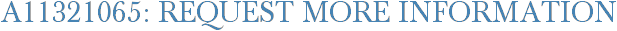 A11321065: Request More Information