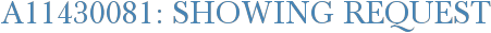 A11430081: Showing Request