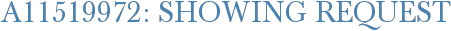 A11519972: Showing Request