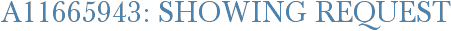 A11665943: Showing Request