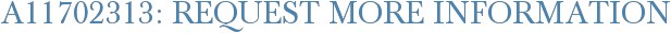 A11702313: Request More Information