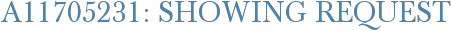 A11705231: Showing Request