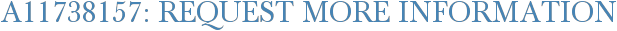 A11738157: Request More Information