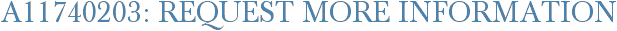 A11740203: Request More Information