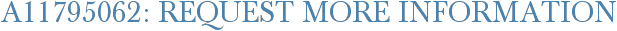 A11795062: Request More Information