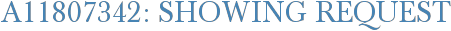 A11807342: Showing Request