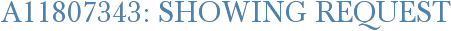 A11807343: Showing Request