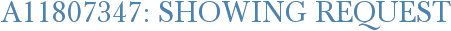 A11807347: Showing Request