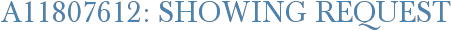 A11807612: Showing Request