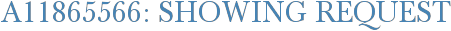 A11865566: Showing Request