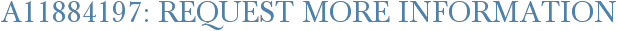 A11884197: Request More Information