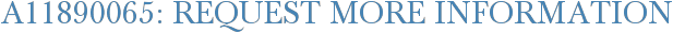 A11890065: Request More Information