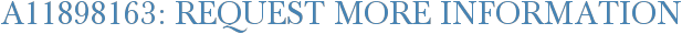 A11898163: Request More Information