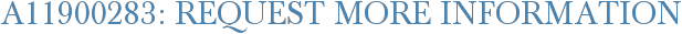 A11900283: Request More Information
