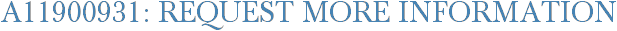 A11900931: Request More Information